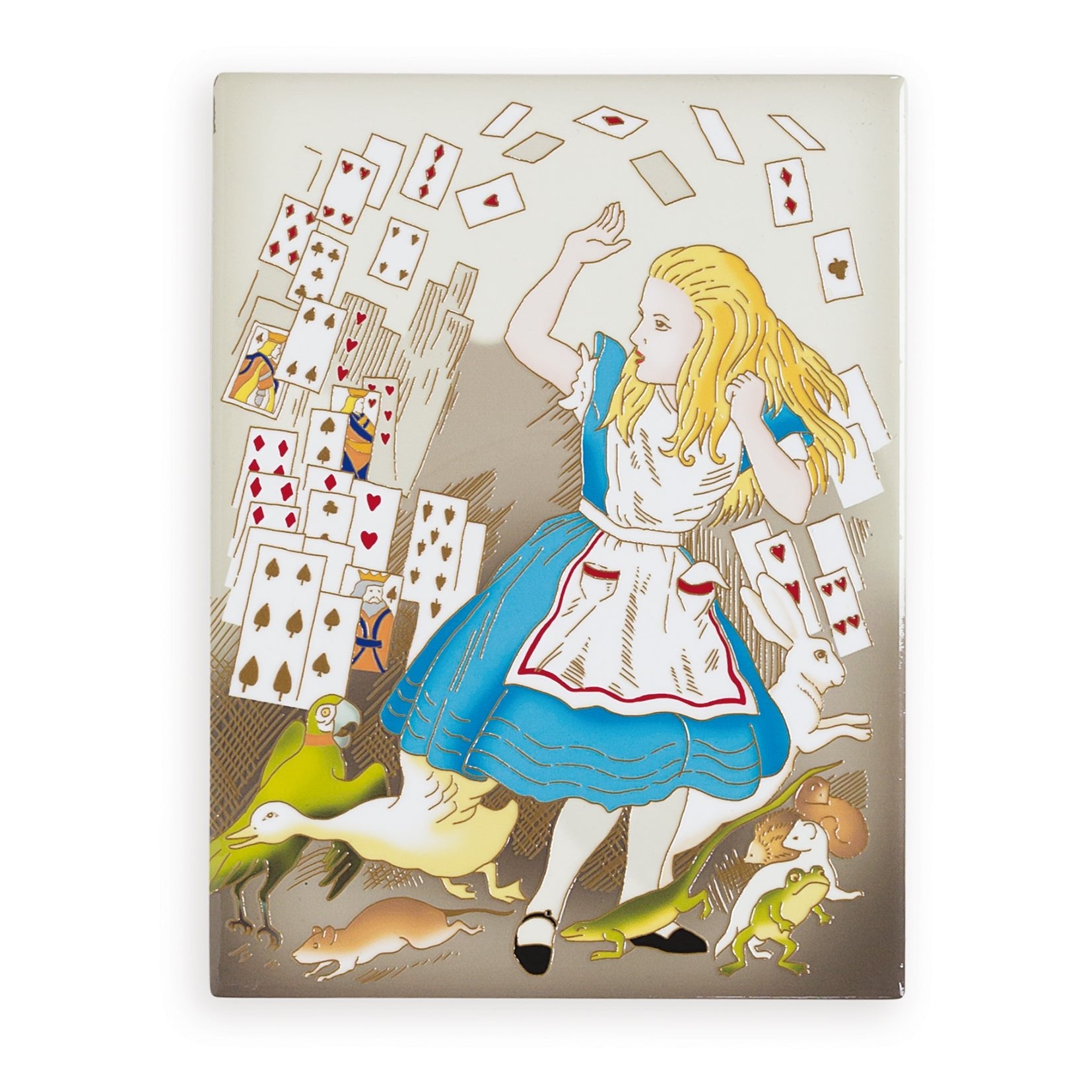 Alice with Playing Cards Ceramic Art Tile (15x20cm) - Art of Arora from thetraditionalgiftshop.live