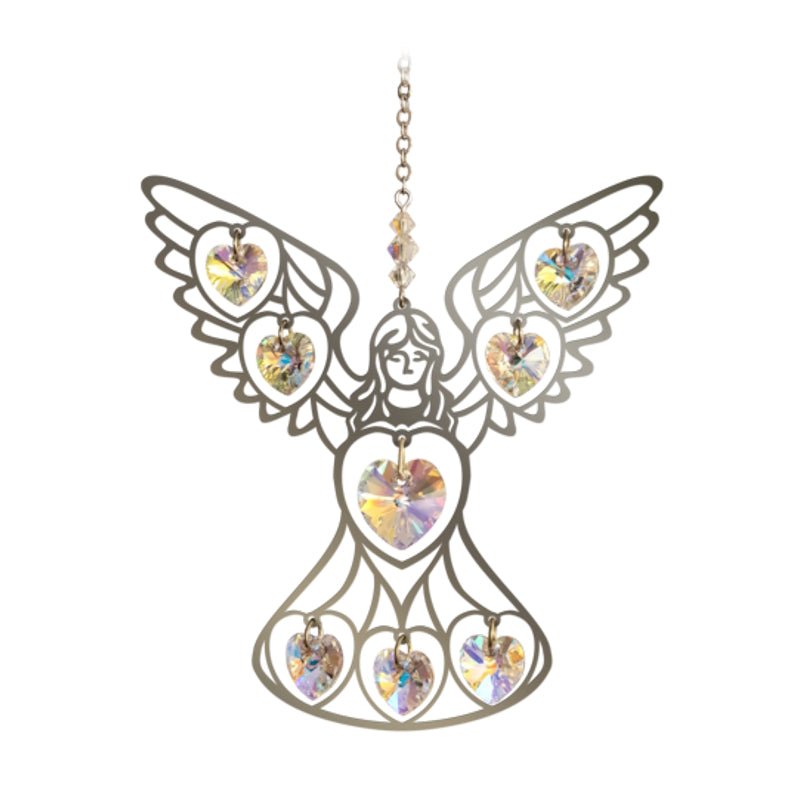 Angel (Aurora Borealis) Crystal Suncatcher - Wild Things Crystal from thetraditionalgiftshop.live