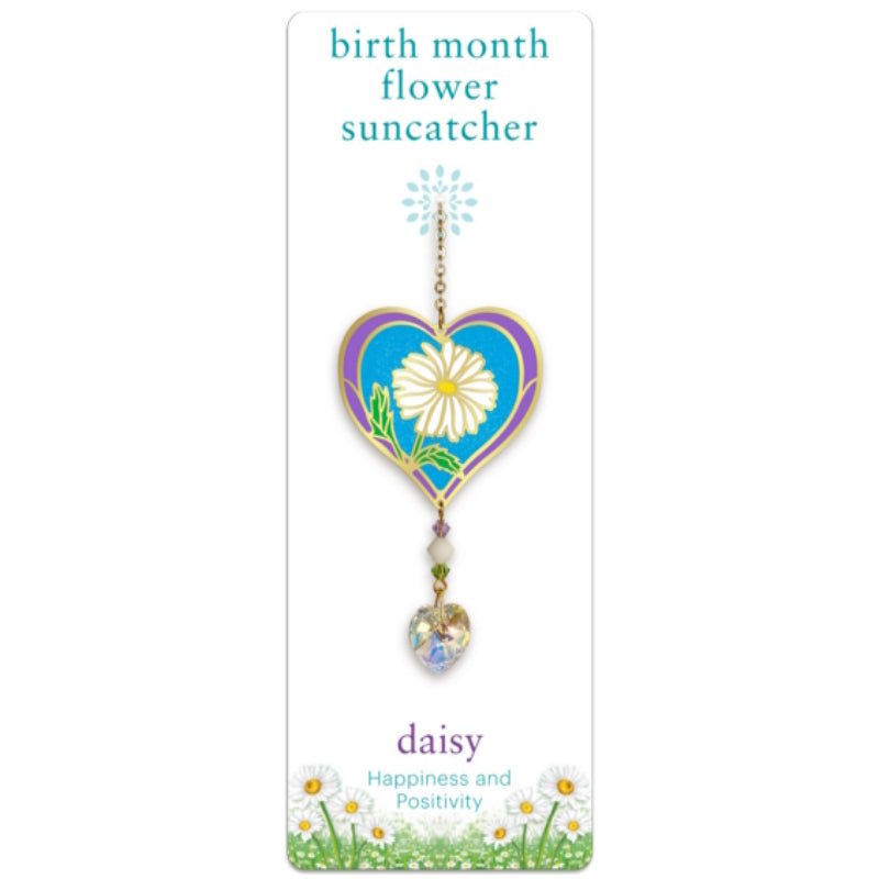 April (Daisy) Birth Month Flower Suncatcher - Wild Things Crystal from thetraditionalgiftshop.live