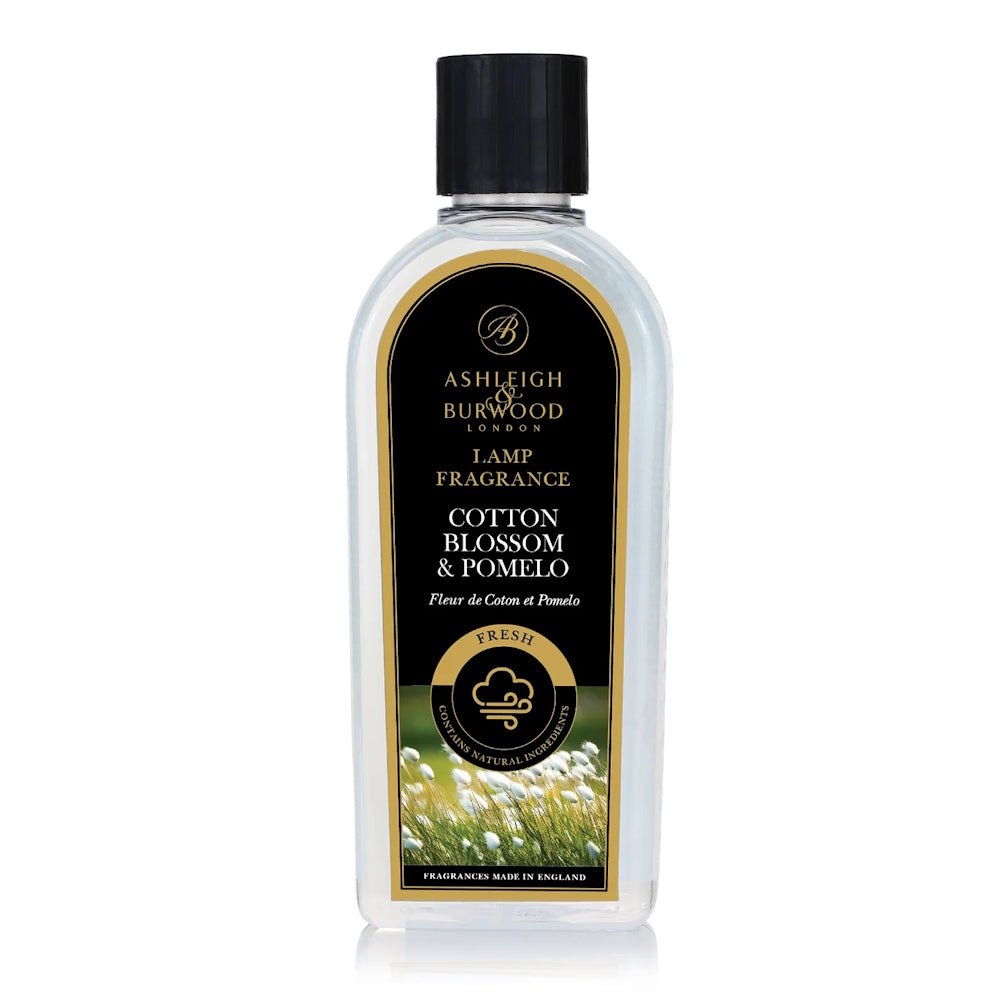 Ashleigh & Burwood Cotton Blossom & Pomelo Fragrance Lamp Oil (500ml) - Ashleigh & Burwood Fragrance Lamps from thetraditionalgiftshop.live