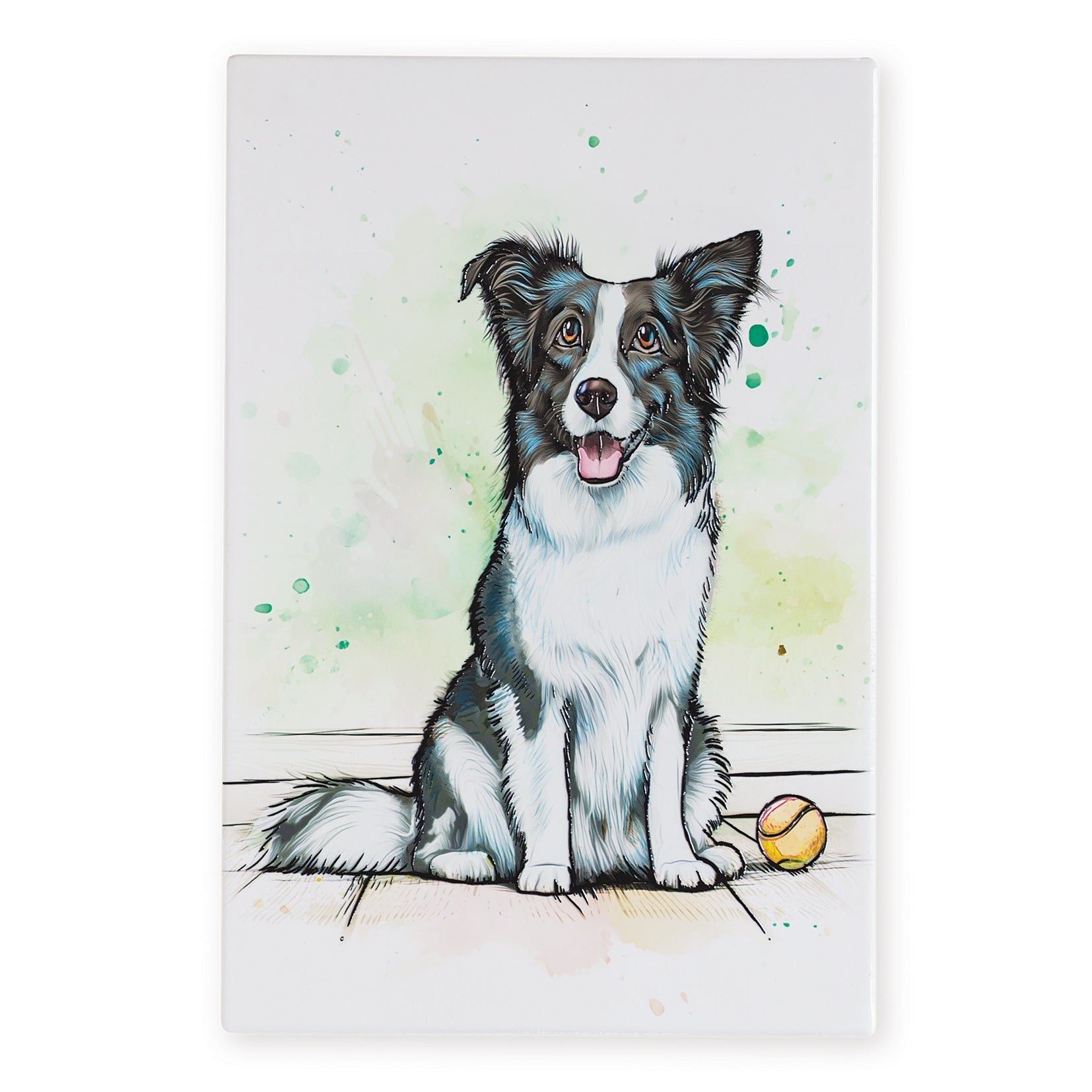 Border Collie Ceramic Art Tile - Art of Arora from thetraditionalgiftshop.live
