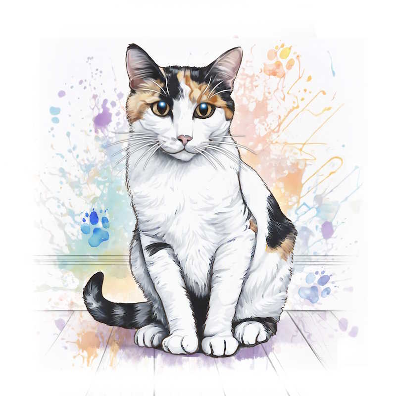 Calico Cat Ceramic Art Tile - Art of Arora from thetraditionalgiftshop.live