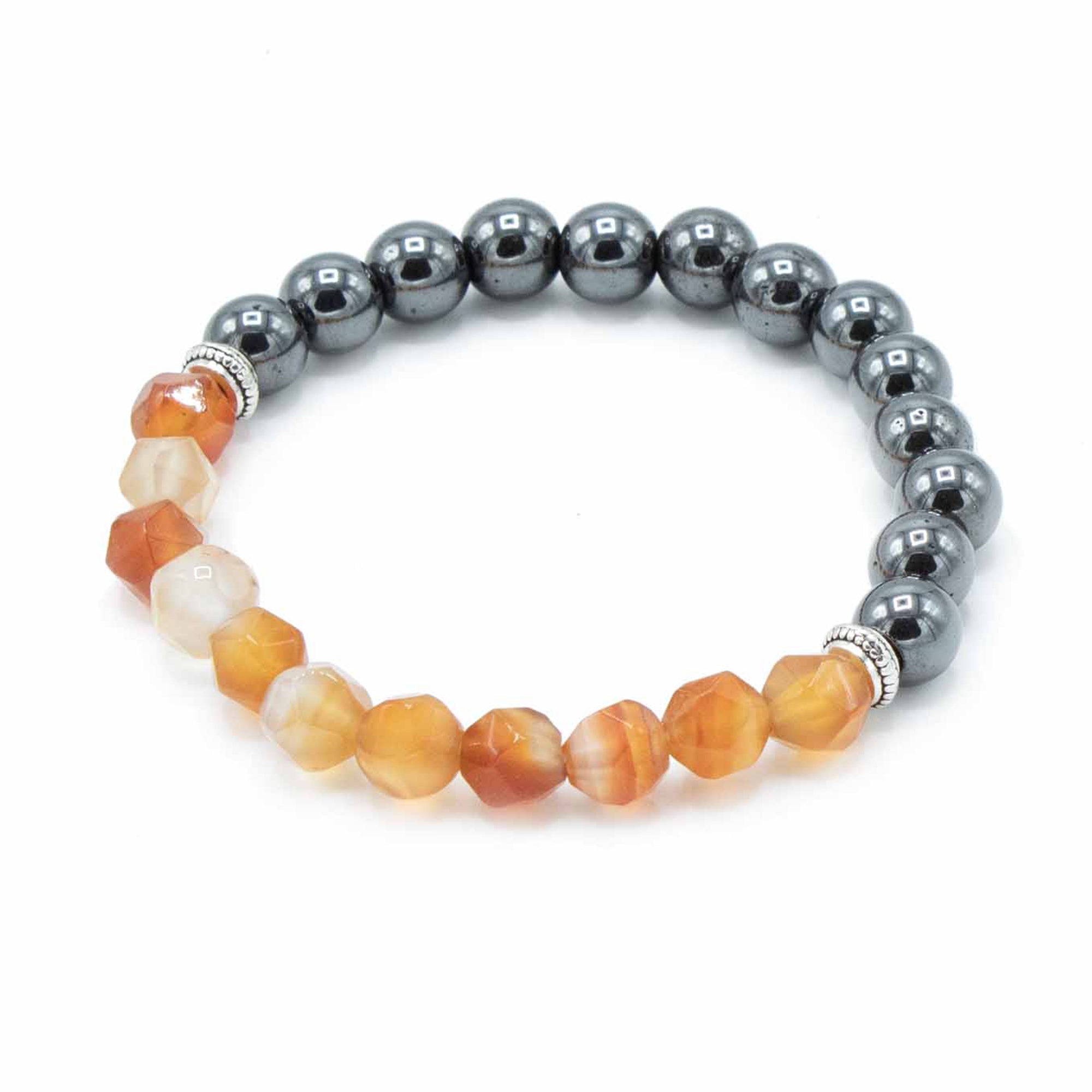 Carnelian Faceted Gemstone Bracelet - Gemstone Bracelets from thetraditionalgiftshop.live