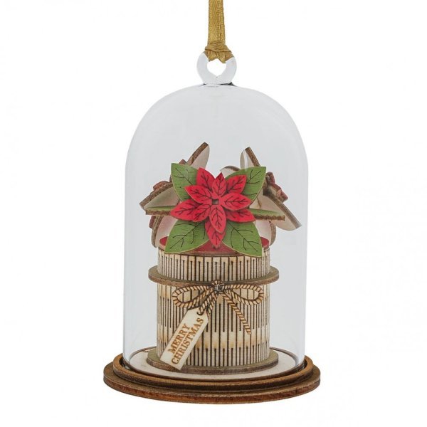 Christmas Poinsettia Hanging Kloche - Kloche from thetraditionalgiftshop.live