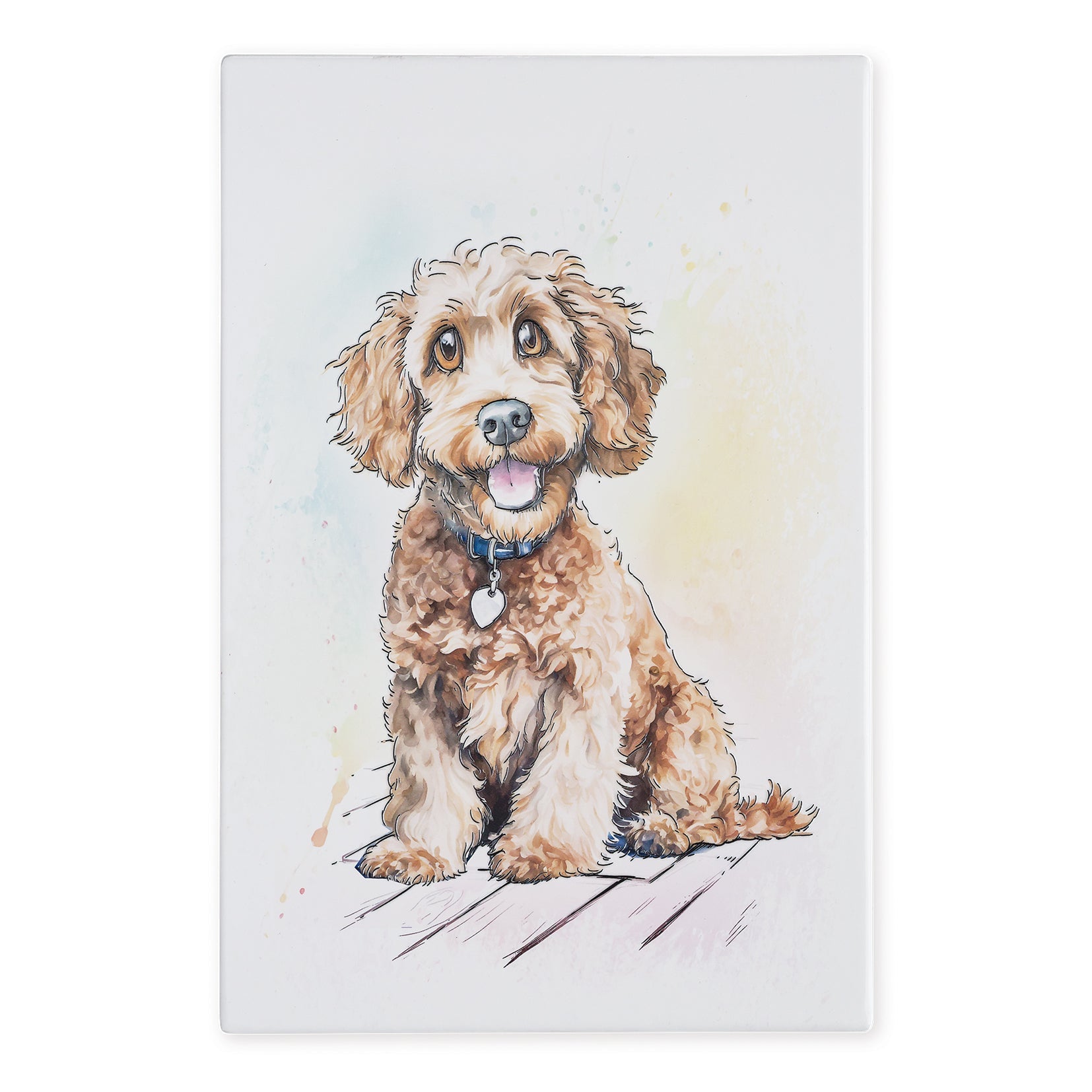 Cockerpoo (Poodle Cross) Ceramic Art Tile - Art of Arora from thetraditionalgiftshop.live