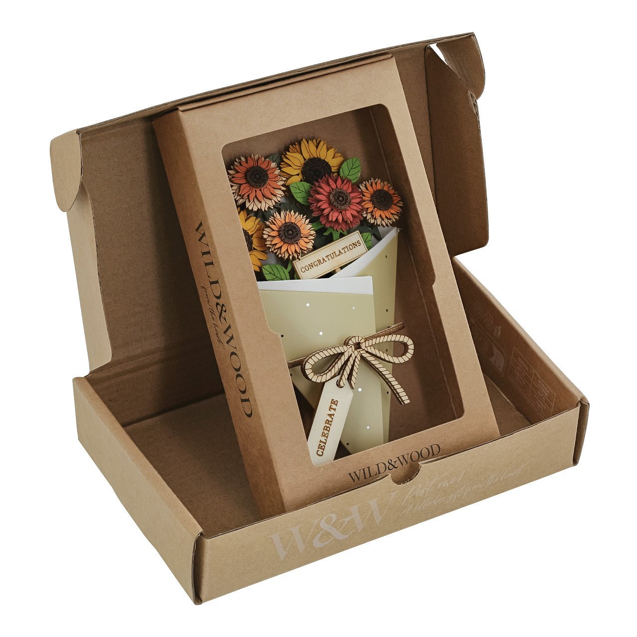 Congratulations 3D Flower Bouquet - Wild & Wood from thetraditionalgiftshop.live