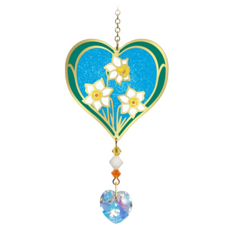 December (Narcissus) Birth Month Flower Suncatcher - Wild Things Crystal from thetraditionalgiftshop.live