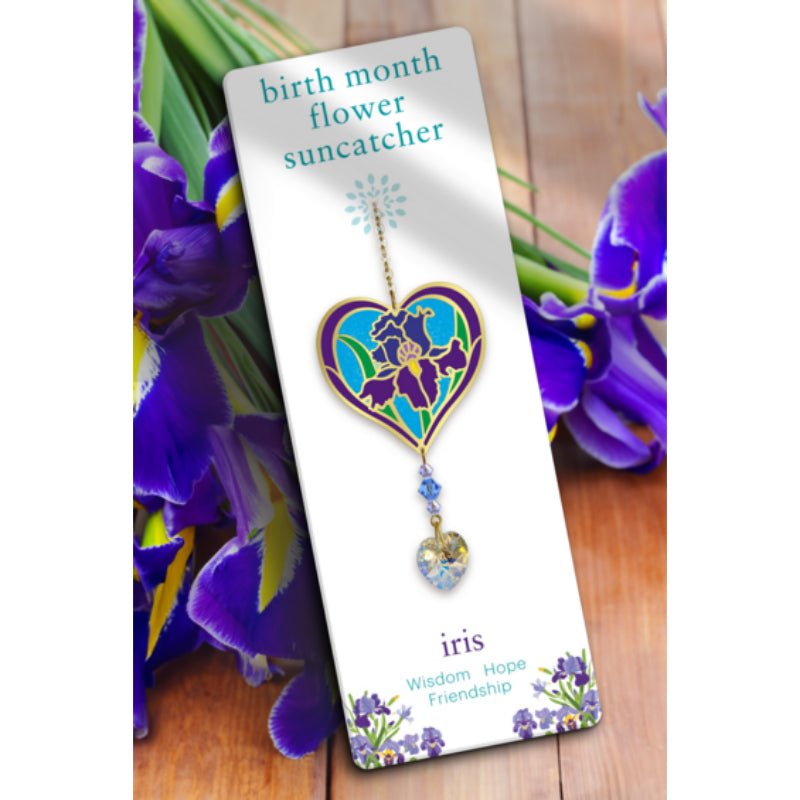 February (Iris) Birth Month Flower Suncatcher - Wild Things Crystal from thetraditionalgiftshop.live