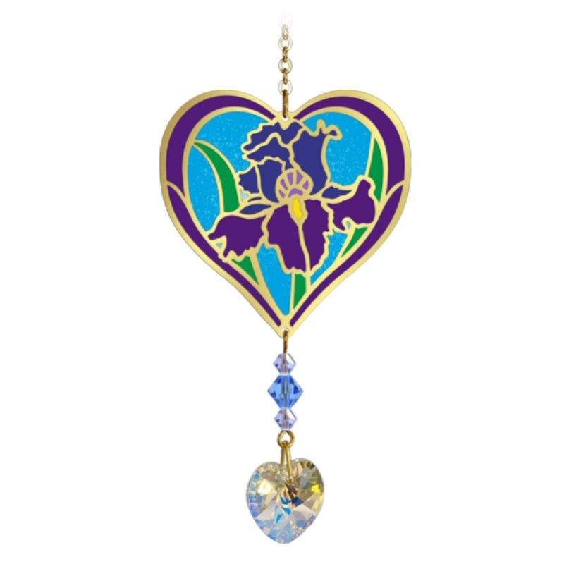 February (Iris) Birth Month Flower Suncatcher - Wild Things Crystal from thetraditionalgiftshop.live