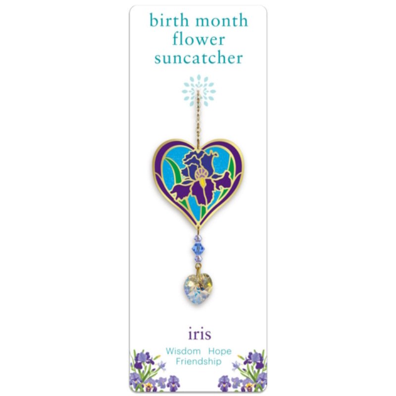 February (Iris) Birth Month Flower Suncatcher - Wild Things Crystal from thetraditionalgiftshop.live