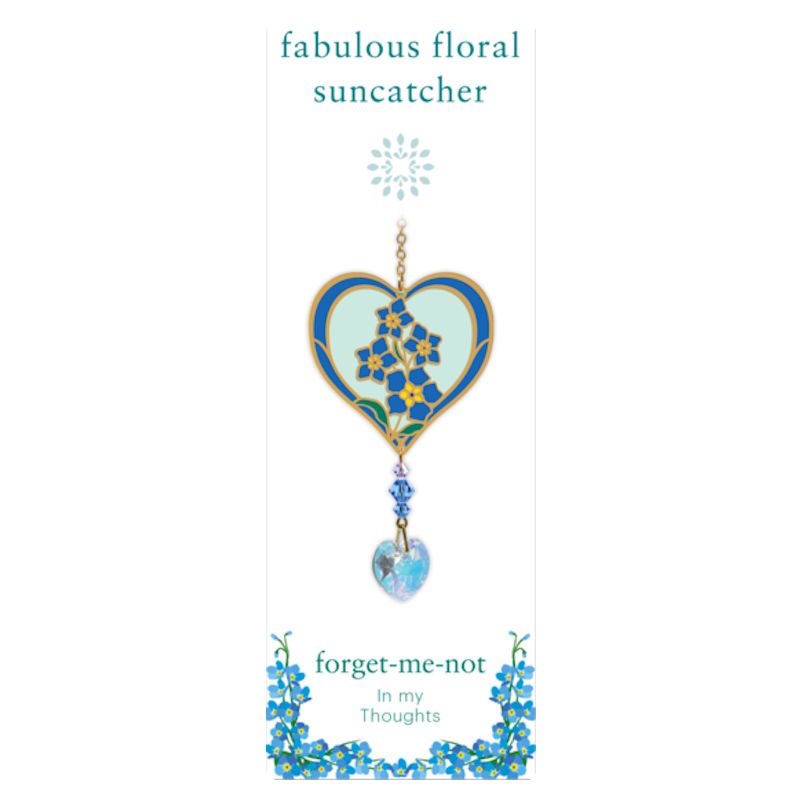 Forget Me Not (In My Thoughts) Flower Suncatcher - Wild Things Crystal from thetraditionalgiftshop.live