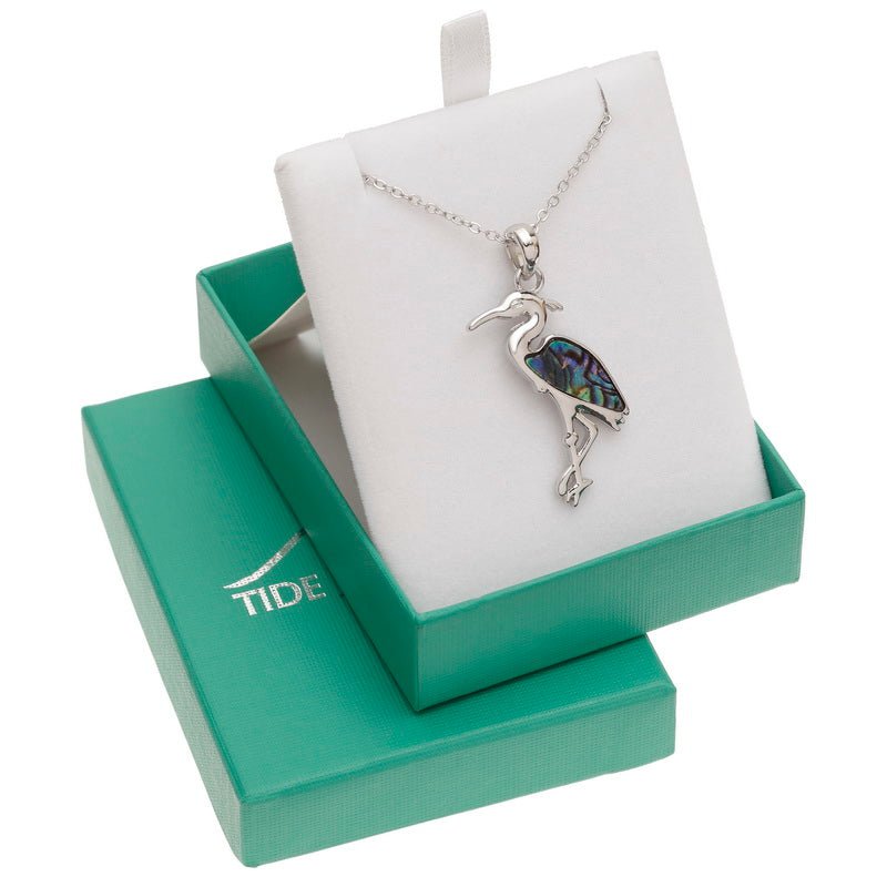 Heron Paua Shell Necklace - Tide Jewellery from thetraditionalgiftshop.live