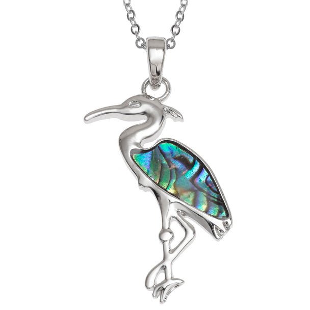 Heron Paua Shell Necklace - Tide Jewellery from thetraditionalgiftshop.live
