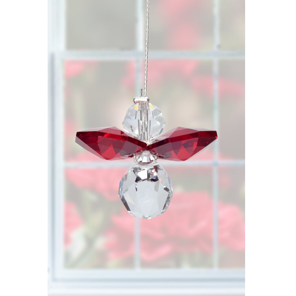 January Birthstone Crystal Guardian Angel - Garnet (Small) - Wild Things Crystal from thetraditionalgiftshop.live