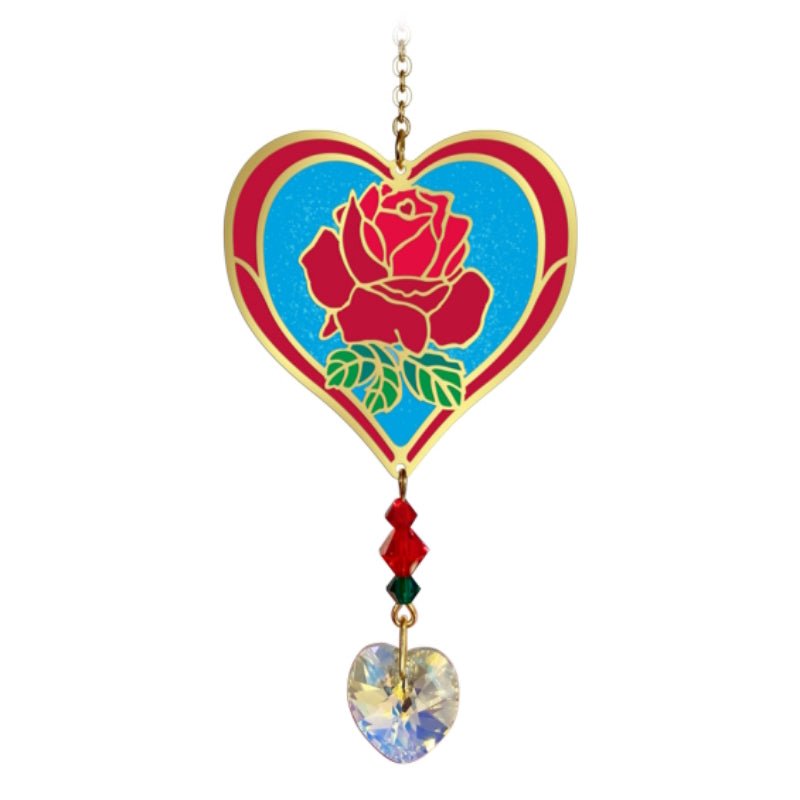 June (Rose) Birth Month Flower Suncatcher - Wild Things Crystal from thetraditionalgiftshop.live