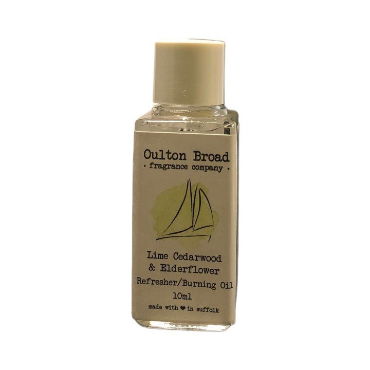 Lime, Cedarwood & Elderflower Fragrance Oil (10ml) - Oulton Broad Fragrance Company from thetraditionalgiftshop.live