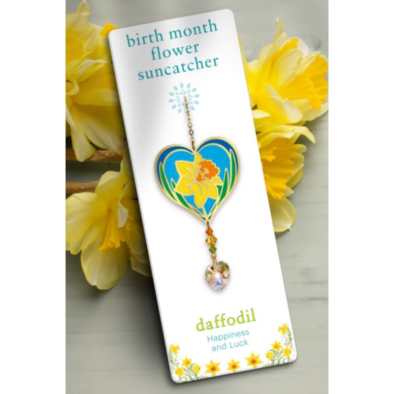 March (Daffodil) Birth Month Flower Suncatcher - Wild Things Crystal from thetraditionalgiftshop.live