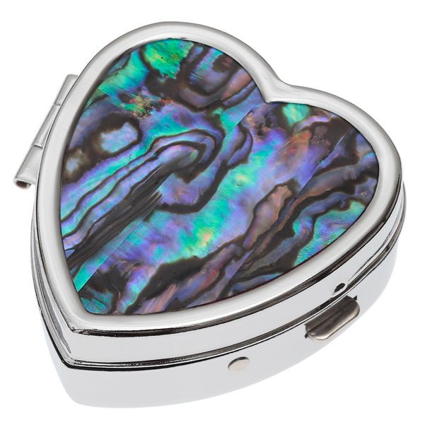 Natural Heart Paua Shell Pill Box - Tide Jewellery from thetraditionalgiftshop.live