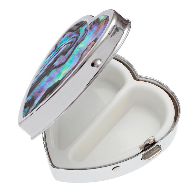 Natural Heart Paua Shell Pill Box - Tide Jewellery from thetraditionalgiftshop.live