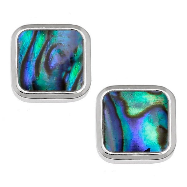 Natural Square Paua Shell Earrings - Tide Jewellery from thetraditionalgiftshop.live