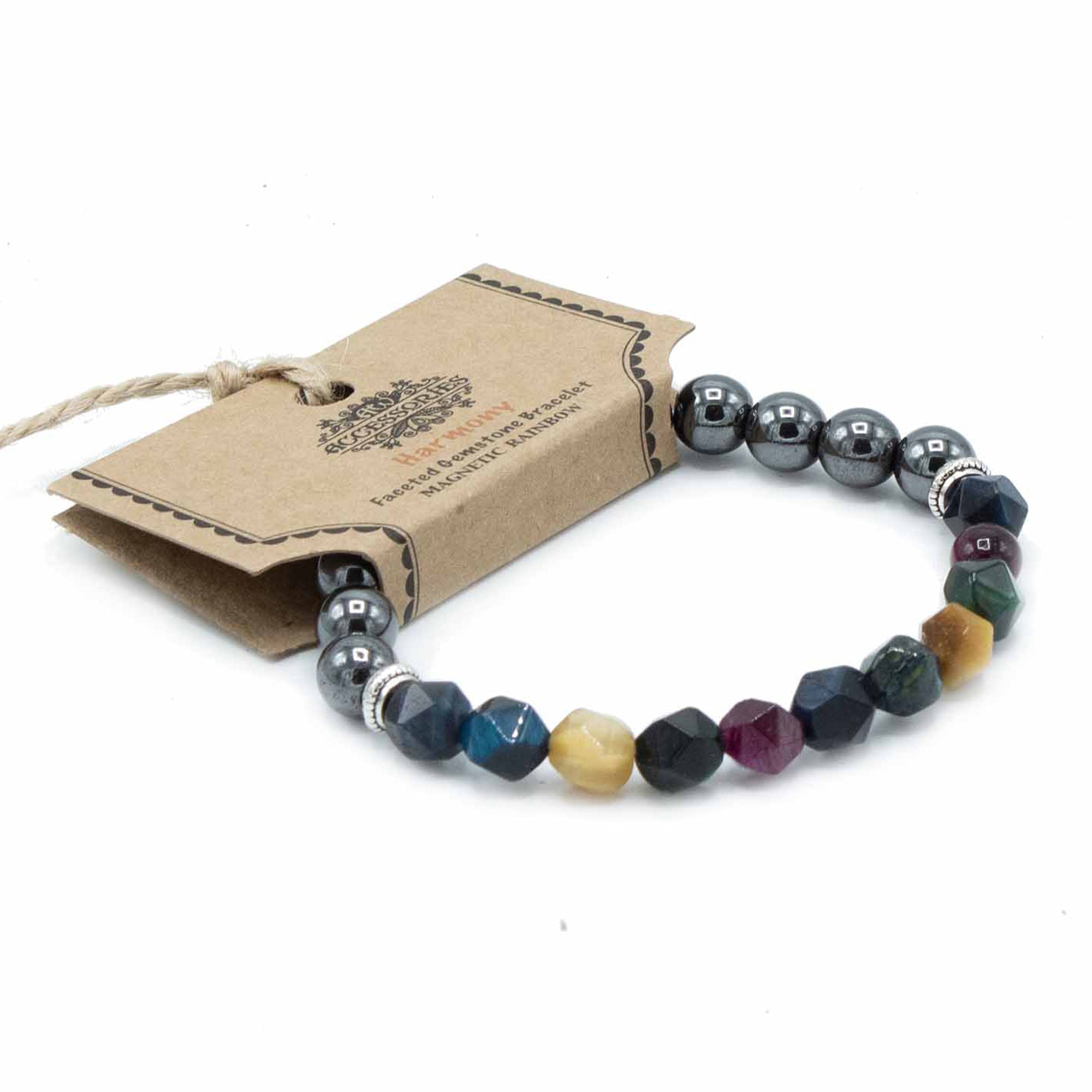 Rainbow Faceted Gemstone Bracelet - Gemstone Bracelets from thetraditionalgiftshop.live