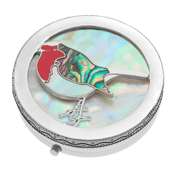 Robin Paua Shell Pill Box - Tide Jewellery from thetraditionalgiftshop.live