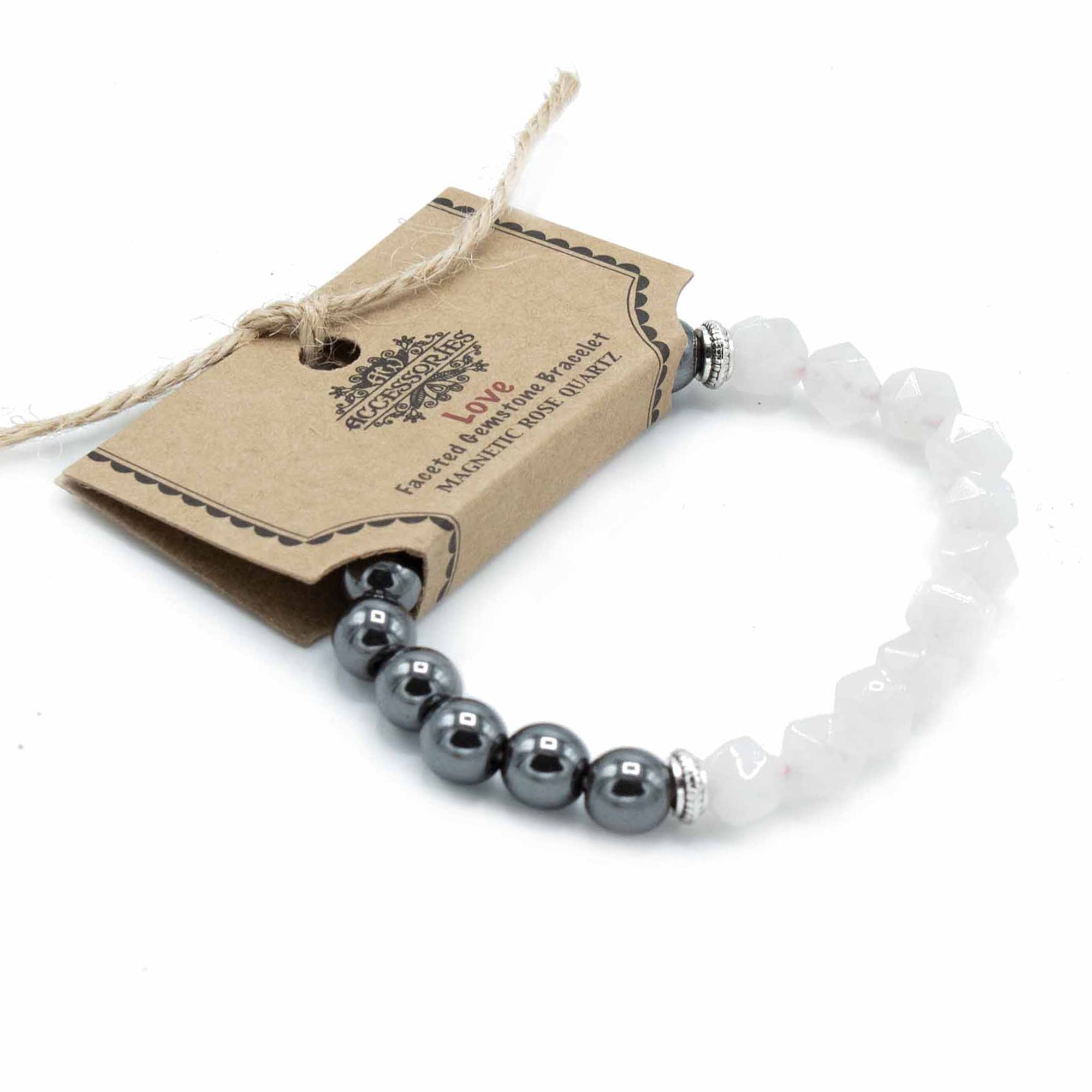 Rose Quartz Faceted Gemstone Bracelet - Gemstone Bracelets from thetraditionalgiftshop.live