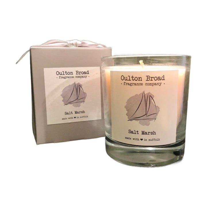 Salt Marsh Glass Jar Candle - Oulton Broad Fragrance Company from thetraditionalgiftshop.live