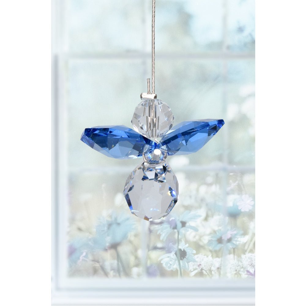 September Birthstone Crystal Guardian Angel - Sapphire (Small) - Wild Things Crystal from thetraditionalgiftshop.live