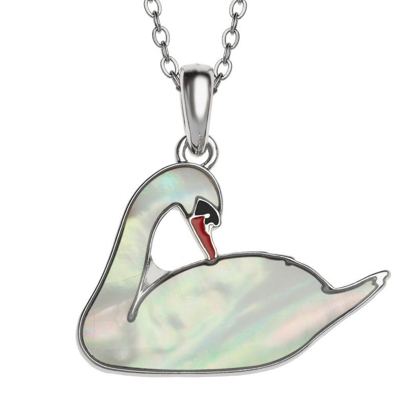 Swan Paua Shell Necklace - Tide Jewellery from thetraditionalgiftshop.live