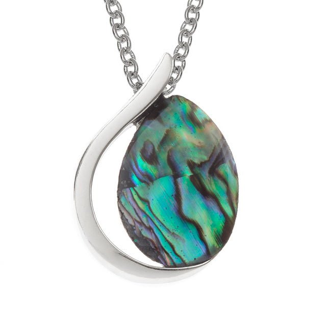 Tear Drop Loop Paua Shell Necklace - Tide Jewellery from thetraditionalgiftshop.live