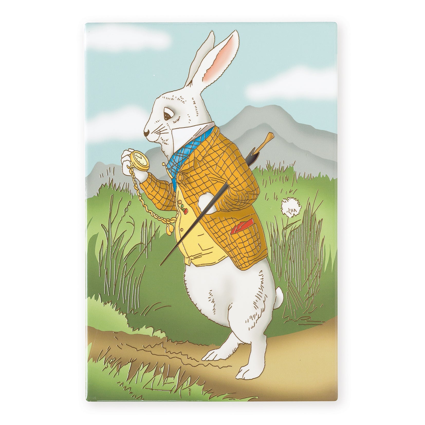 White Rabbit (Alice in Wonderland) Ceramic Art Tile (15x20cm) - Art of Arora from thetraditionalgiftshop.live
