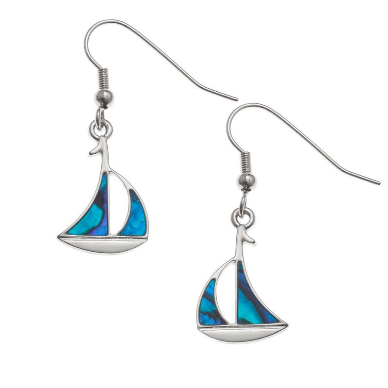 Yacht Paua Shell Earrings - Tide Jewellery from thetraditionalgiftshop.live