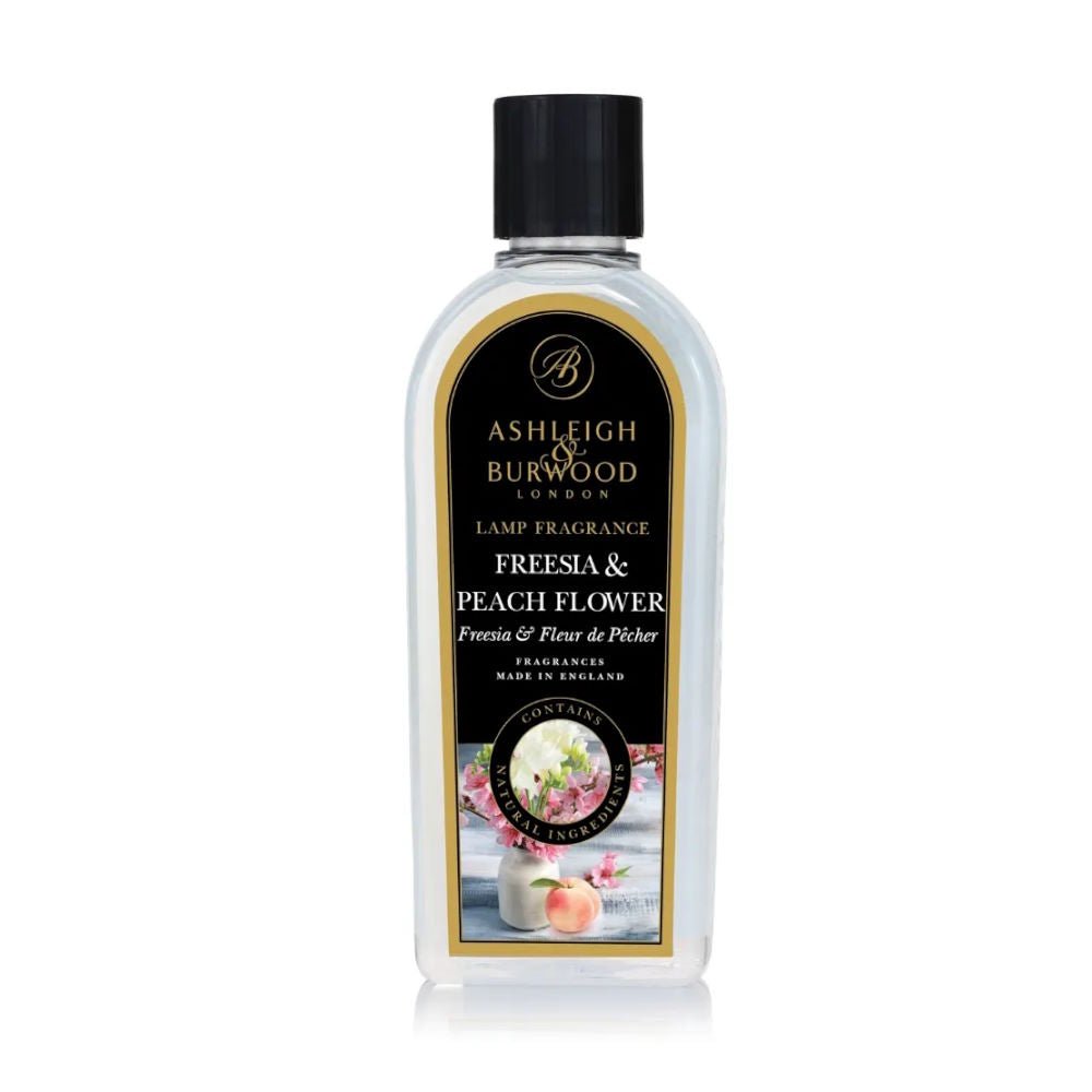 Ashleigh & Burwood Freesia & Peach Flower Fragrance Lamp Oil (500ml) - Ashleigh & Burwood Fragrance Lamps from thetraditionalgiftshop.live