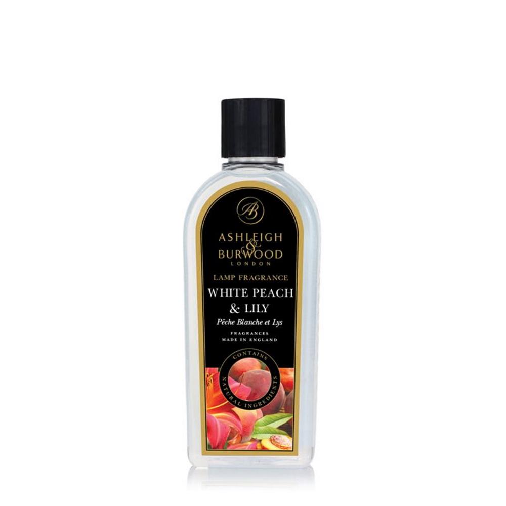 Ashleigh & Burwood White Peach & Lily Fragrance Lamp Oil (500ml) - Ashleigh & Burwood Fragrance Lamps from thetraditionalgiftshop.live