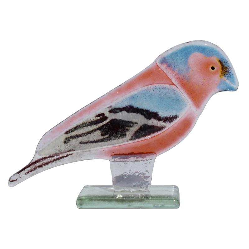 Chaffinch Fused Glass Ornament - D&J Glassware Fused Glass from thetraditionalgiftshop.live