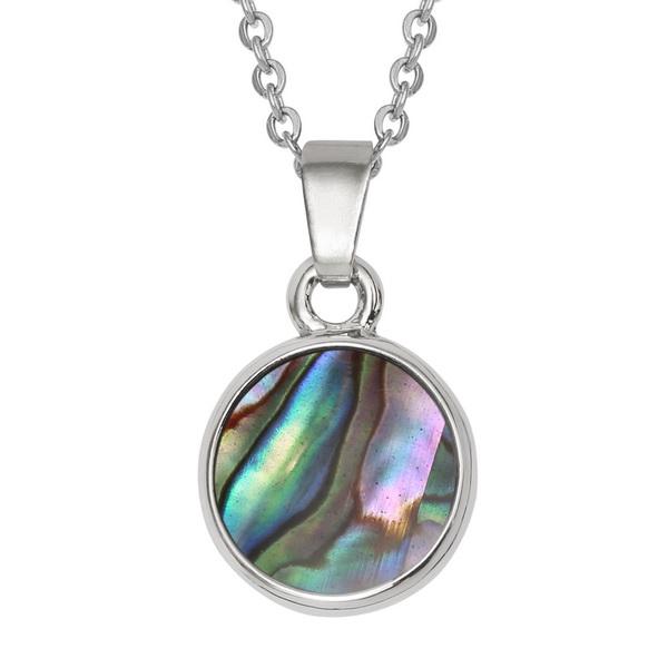 Circle Paua Shell Necklace - Tide Jewellery from thetraditionalgiftshop.live