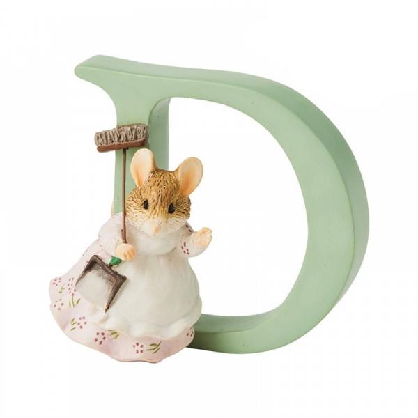 "D" Hunca Munca Sweeping Alphabet Letter - Beatrix Potter from thetraditionalgiftshop.live