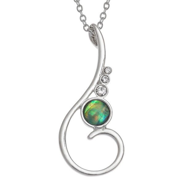 Elegant Spiral Paua Shell Necklace - Tide Jewellery from thetraditionalgiftshop.live