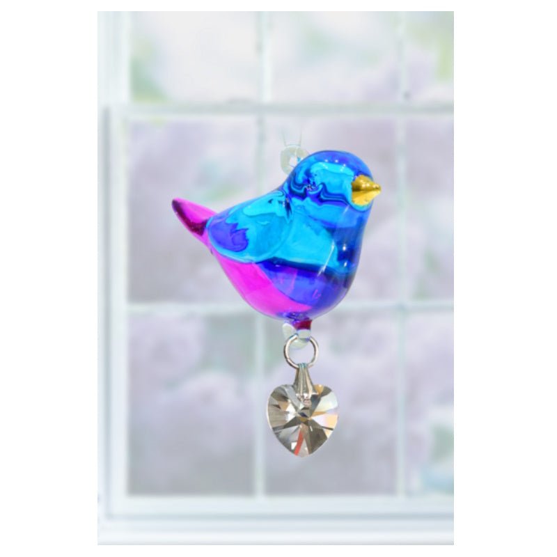 Fantasy Glass Pretty Little Bird - Evening Song - Wild Things Crystal from thetraditionalgiftshop.live