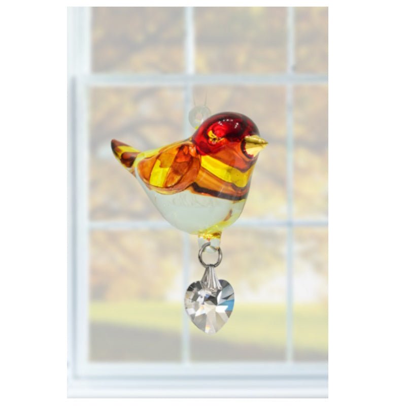 Fantasy Glass Pretty Little Bird - Goldfinch - Wild Things Crystal from thetraditionalgiftshop.live