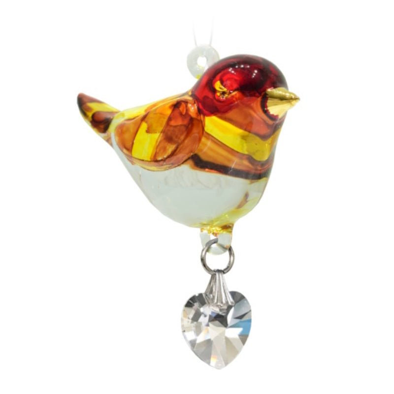 Fantasy Glass Pretty Little Bird - Goldfinch - Wild Things Crystal from thetraditionalgiftshop.live