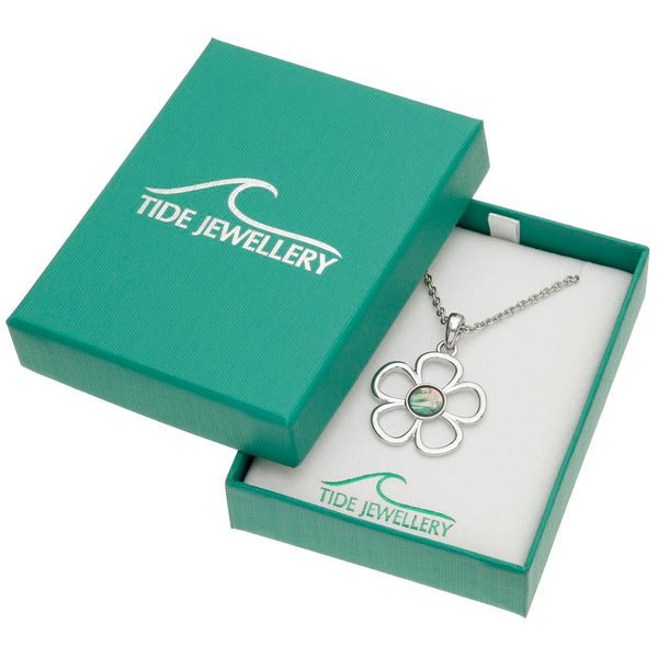 Flower Paua Shell Necklace - Tide Jewellery from thetraditionalgiftshop.live