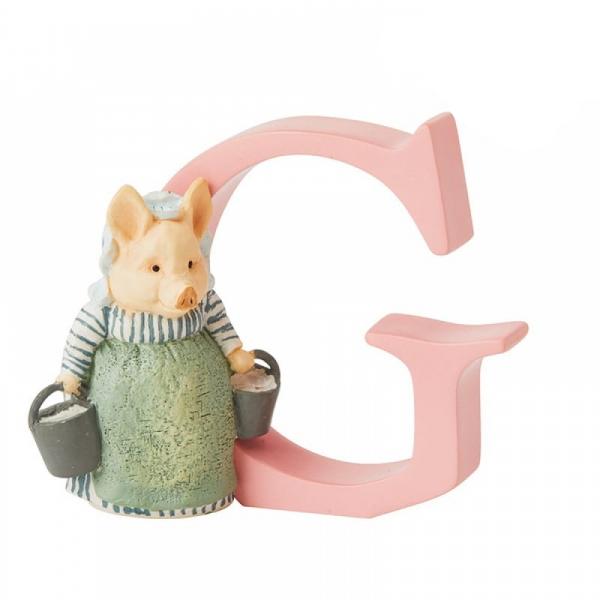 "G" Aunt Pettitoes Alphabet Letter - Beatrix Potter from thetraditionalgiftshop.live