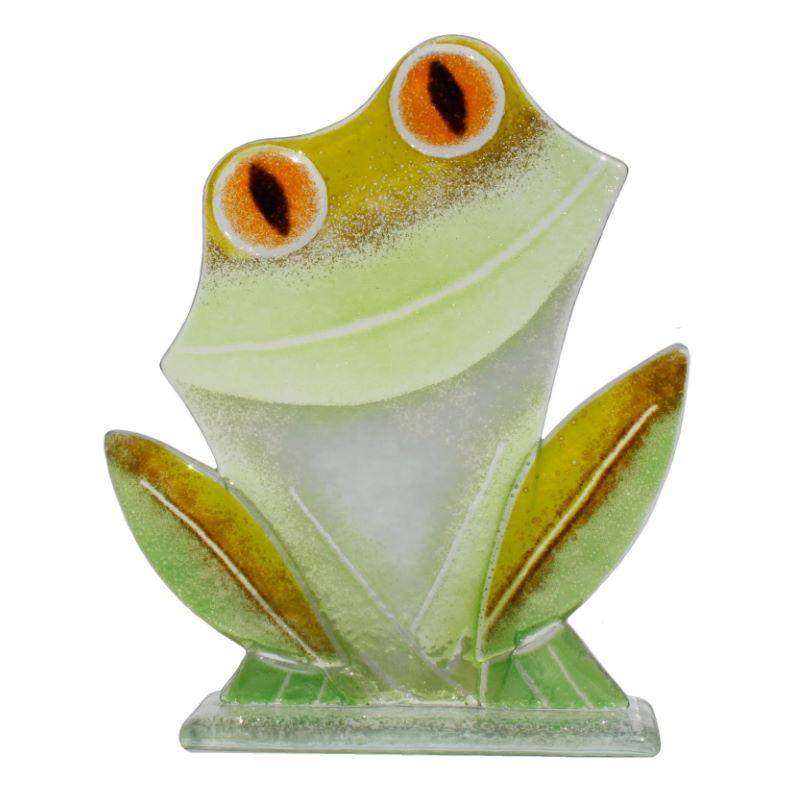 Hoppy the Frog Fused Glass Ornament - D&J Glassware Fused Glass from thetraditionalgiftshop.live