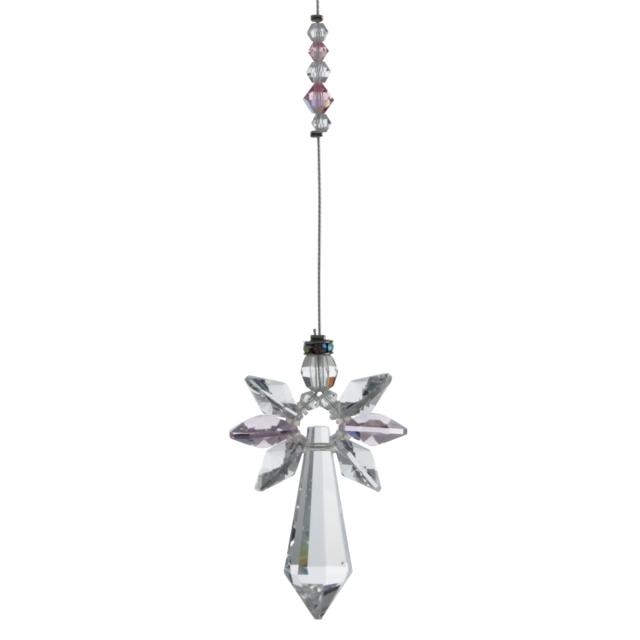October Birthstone Crystal Guardian Angel – Rose (Large) - Wild Things Crystal from thetraditionalgiftshop.live