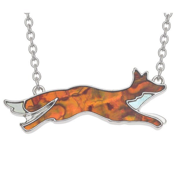 Running Fox Paua Shell Necklace - Tide Jewellery from thetraditionalgiftshop.live