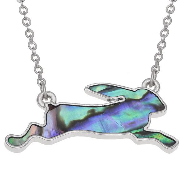 Running Hare Paua Shell Necklace - Tide Jewellery from thetraditionalgiftshop.live