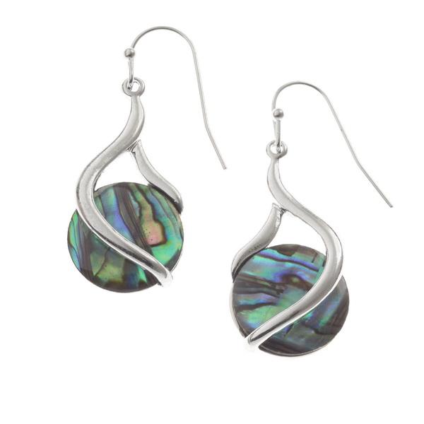 Twist Paua Shell Hook Earrings - Tide Jewellery from thetraditionalgiftshop.live