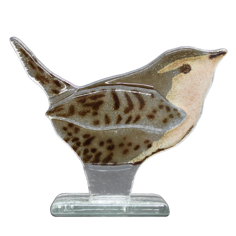 Wren Fused Glass Ornament - D&J Glassware Fused Glass from thetraditionalgiftshop.live